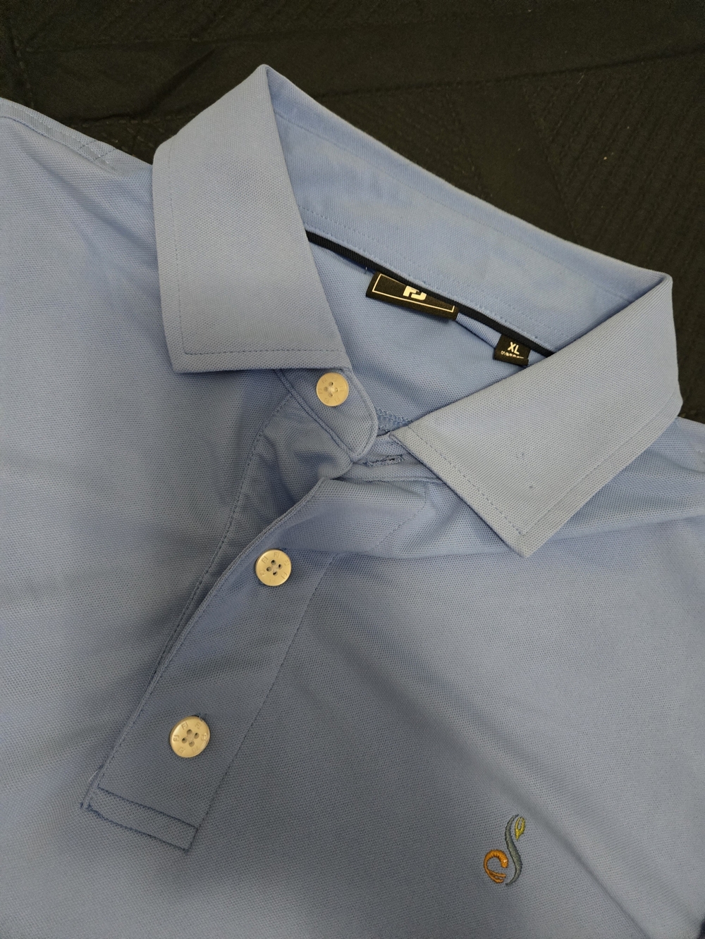Foot Joy Men's Light Blue Polo Shirt with Steamsong Resort  Embroidery Size Xl